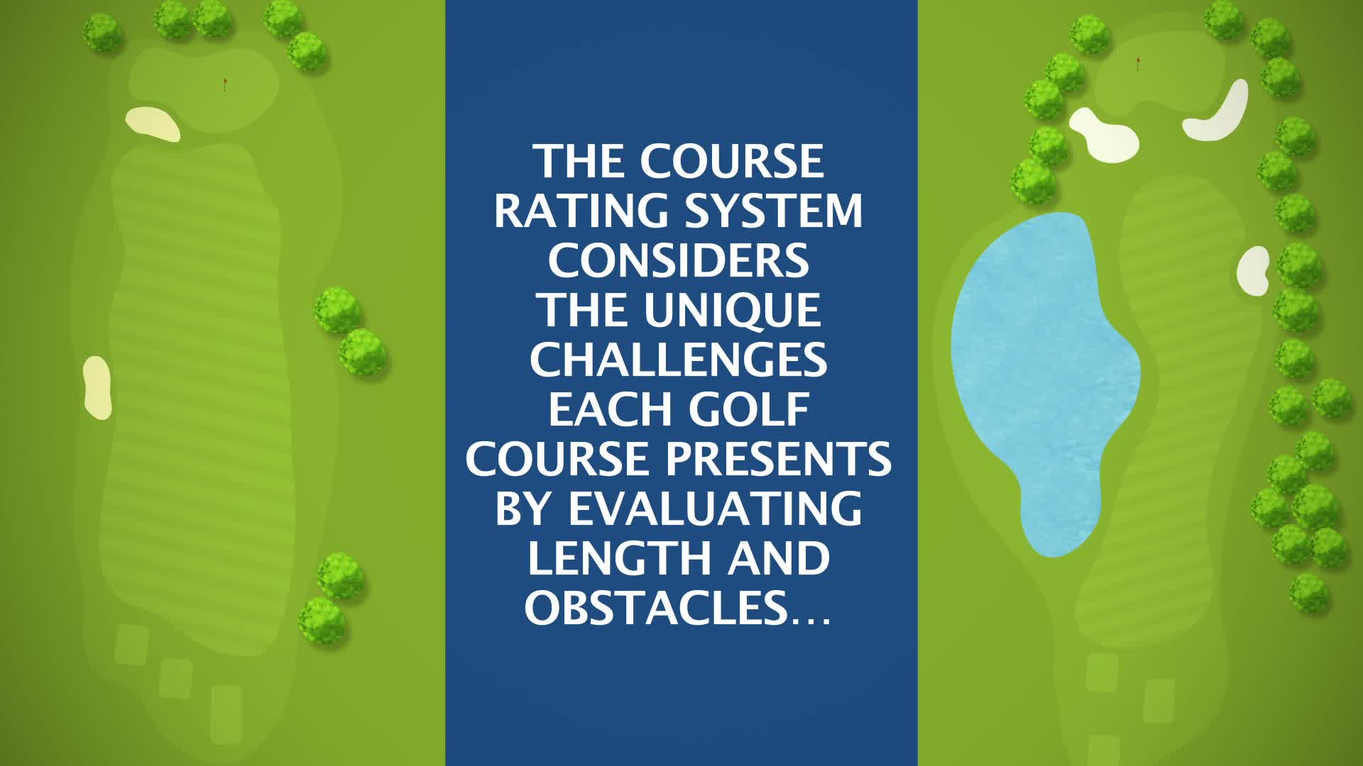 Course rating allows handicaps to be portable to any golf course Golf